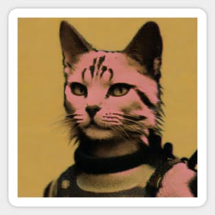 Grunge cat Sticker